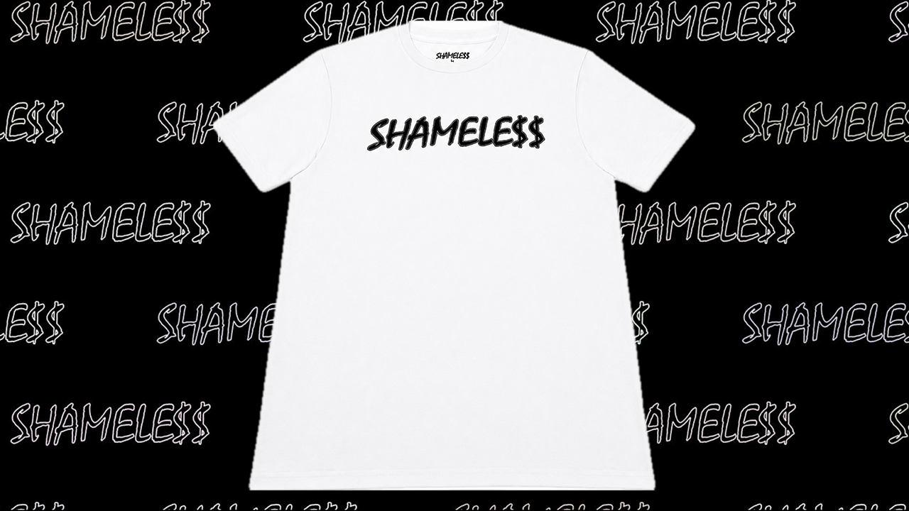 WHITE SHAMELE$$ T-SHIRT