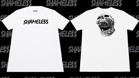 WHITE SKULL SHAMELE$$ SHIRT